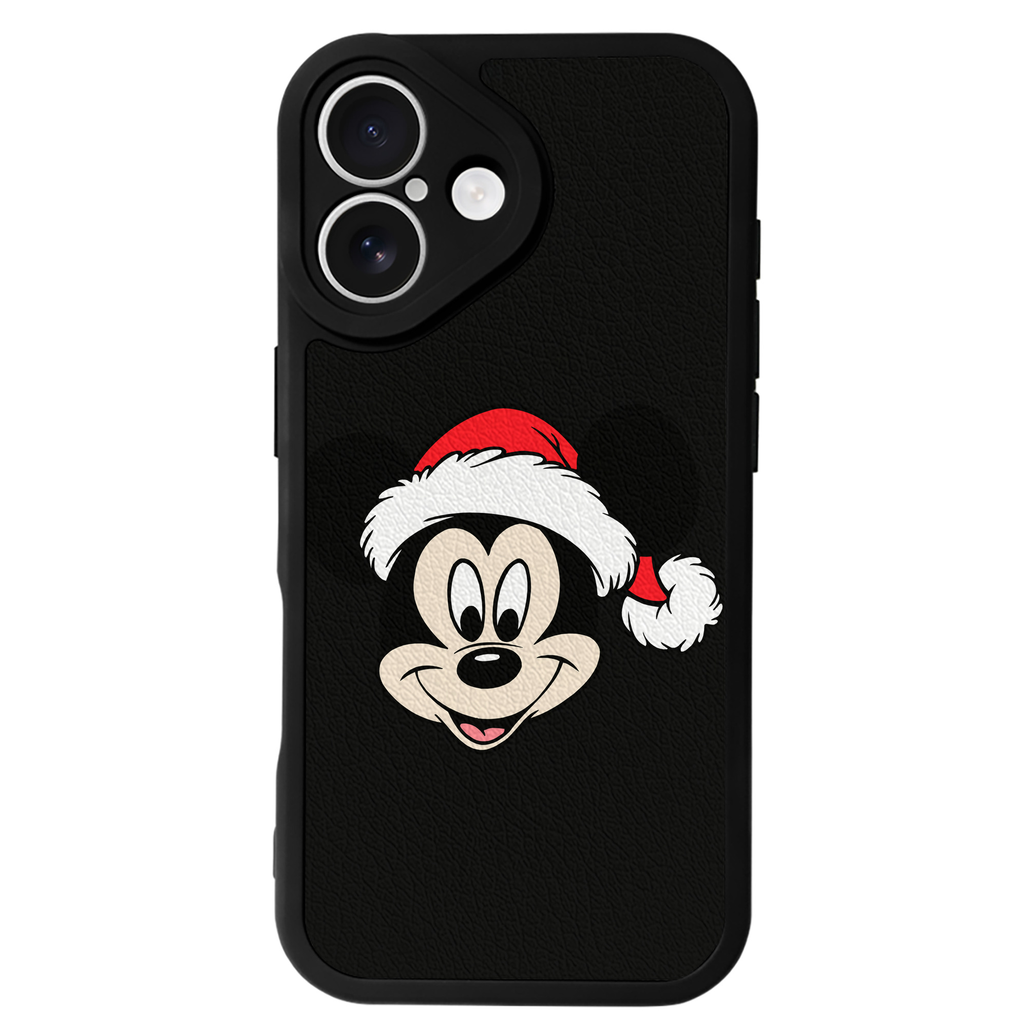 （画像用） ミッキーマウス Mickey Mouse 【iPhone 16シリーズ対応】シリコンスマホケース（レザー調） 材質：シリコン